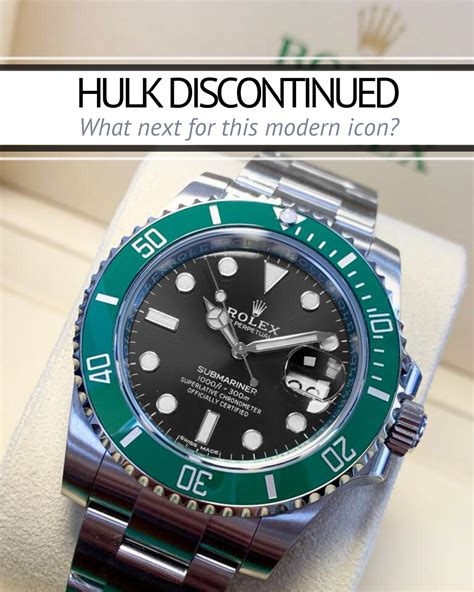 is rolex hulk discontinued|rolex submariner hulk.